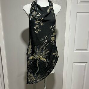 Elegant Black and Gold Floral blouse